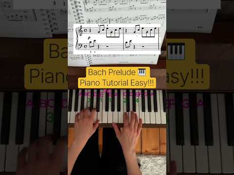 Prelude 🎹 Piano Tutorial ♥️ Very Easy!!! #pianotutorial #bach #prelude